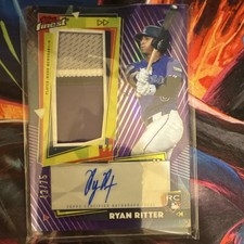 Topps Finest 2026 Ryan Ritter Rookie Auto Relic RPA-RR /75 Colorado Rockies