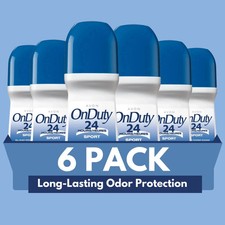 Avon On Duty Sport 24 Hr Roll-On Antiperspirant Deodorant, 2.6 fl oz 6-Pack