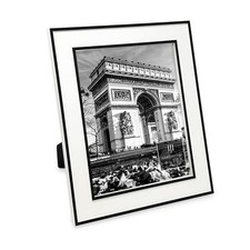8x10 White w/Black Vertical  Horizontal Double Border Picture Frame w/Blac...