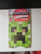 BRAND NEW Amazing Minecraft Cardboard Box Head Costume Mask Creeper