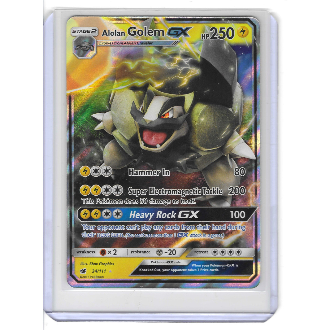 Pokemon TCG: Alolan Golem GX 34/111 - Crimson Invasion (Holo) | NM/Mint
