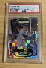 Mickey Mantle 2024 PREMIUM BOX SET PRIZM New York Yankees 163/199 MLB HOF PSA 10