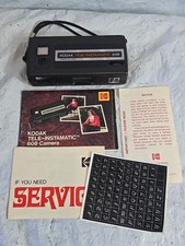 Vintage Black Kodak Tele Instamatic 608 Film Camera 110 Telephoto w Instructions