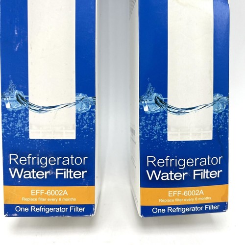 2 Pack Eco Aqua EFF-6002A Refrigerator Water Filters Replacements 6 Month Each - Picture 3 of 9
