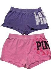 VICTORIA'S SECRET Vintage Bootie Shorts, Size Medium, Lot of 2, Pink + Purple
