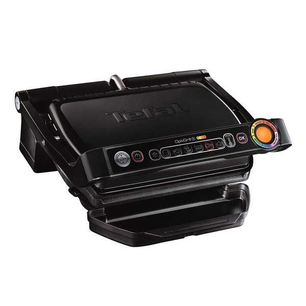 Tefal GC7128 Optigrill+ Kontaktgrill Schwarz [6 Automatikprogramme; Manueller Mo-image