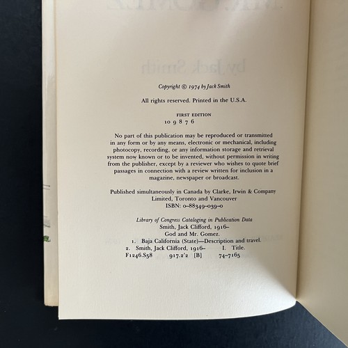 God and Mr. Gomez Build Dream House Baja California by Jack Smith 1974 HC DJ - Picture 11 of 12