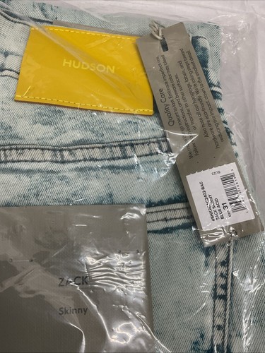 Hudson Zack Men’s Skinny Jeans 31x32 Blue Acid ~ NWT - Picture 6 of 7