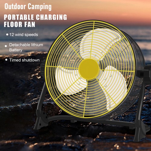 Industrial Style, Portable Cordless Metal Blade High Velocity Outdoor Fan - Picture 2 of 21