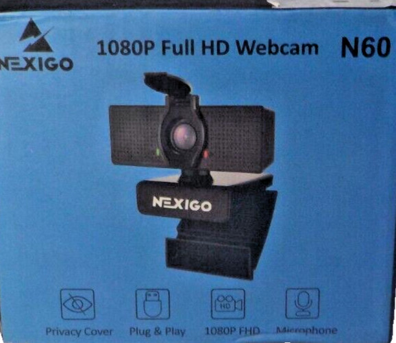NEW NexiGo N60 1080P Webcam with Microphone Adjustable FOV Zoom Software Control