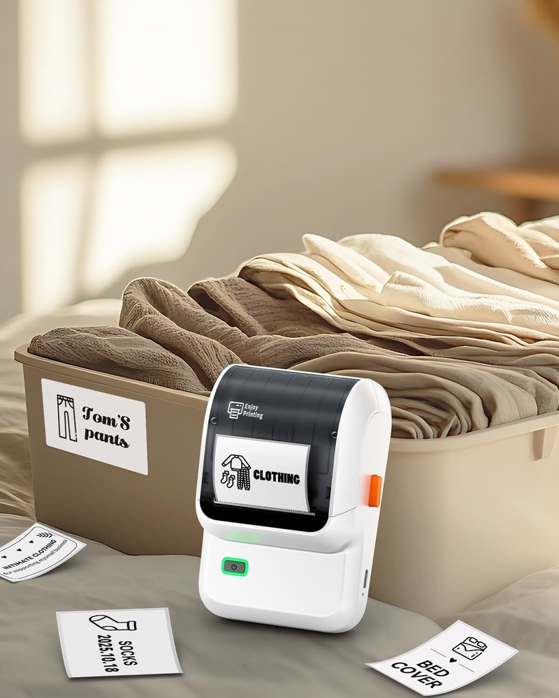 Bluetooth Label Printer M100 with Tape for Home Office or Small Business  
