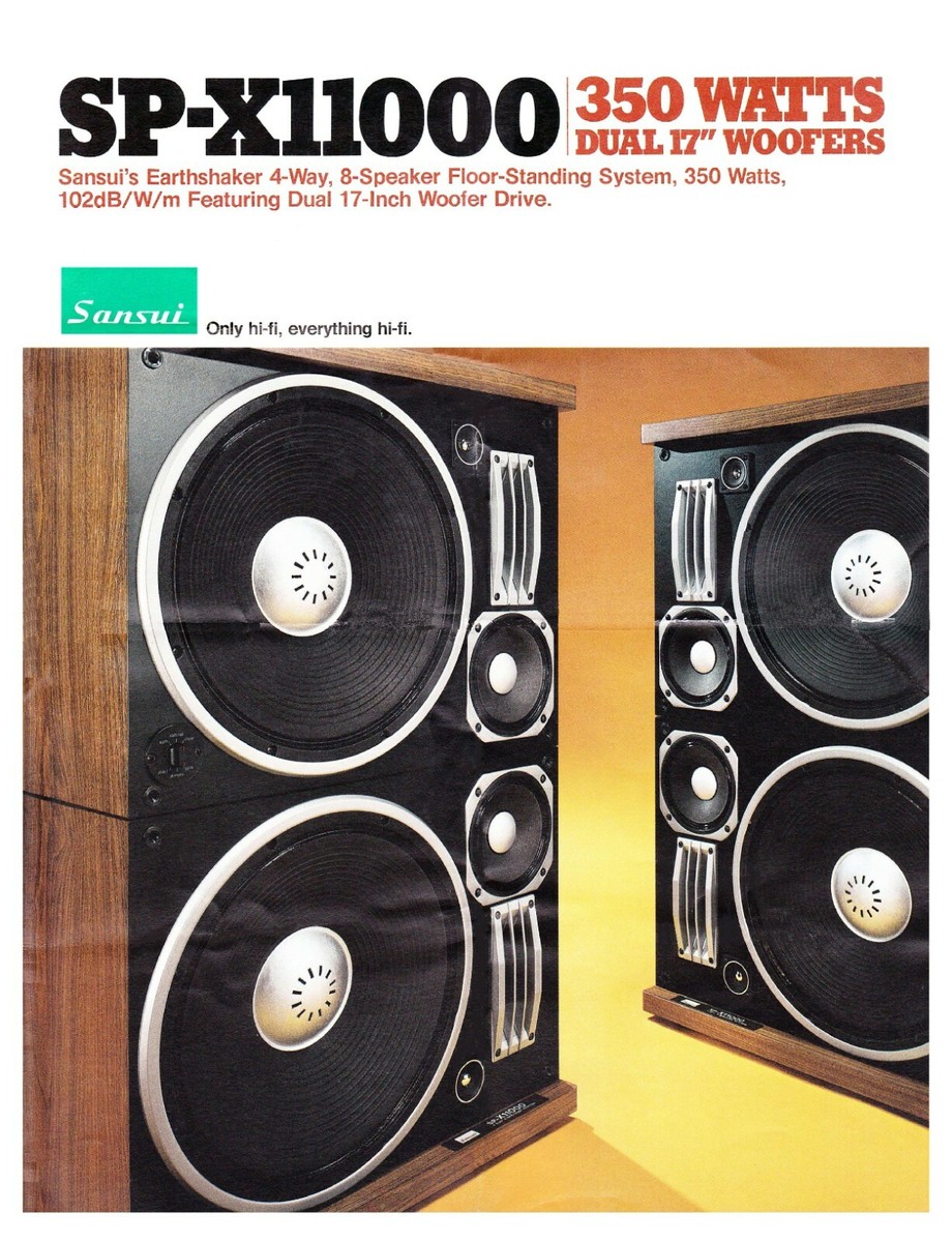 High resolution scans of the very rare brochure for Sansui SP