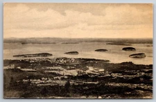 Frenchmans Bay From Summit Of Cadillac Mountain Bar Harbor ME Postcard C1910 F20