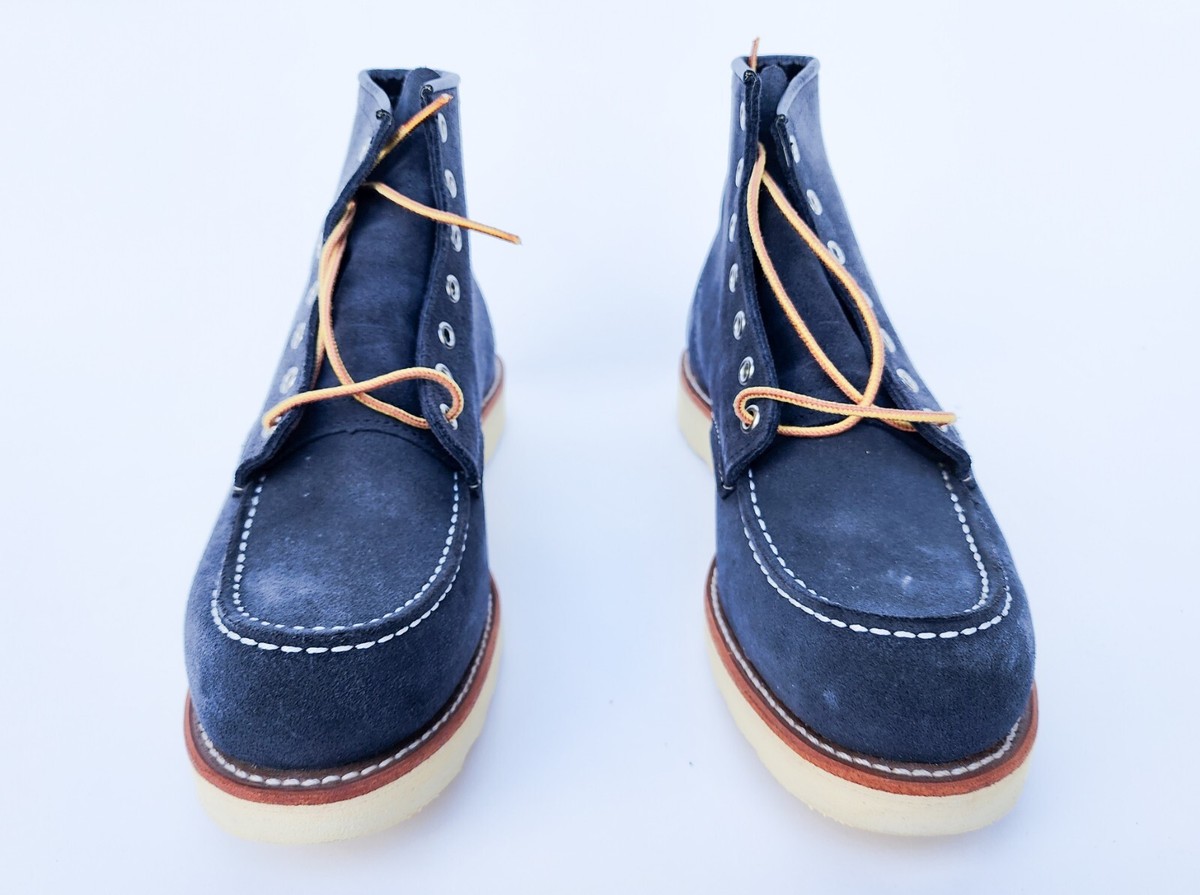 Red Wing X BEAMS 8854 Moc Toe Navy Abilene Roughout 8 E Red Wing X BEAMS 8854 Moc Toe Navy Abilene Roughout 8 E