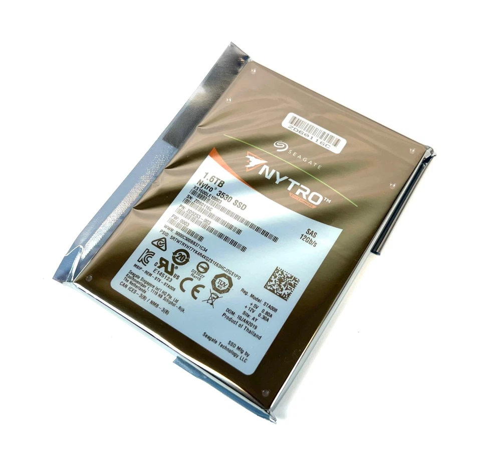 NEW! SEAGATE NYTRO XS1600LE10003 3530 SSD 1.6TB SAS12Gb/s SEALED BULK STOCK - Image 2 of 4