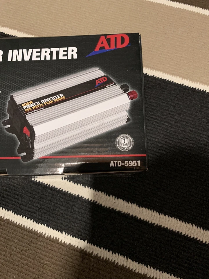 ATD Tools 5951 Brand New 400W Power Inverter For 12 Volt Systems - Image 4 of 4