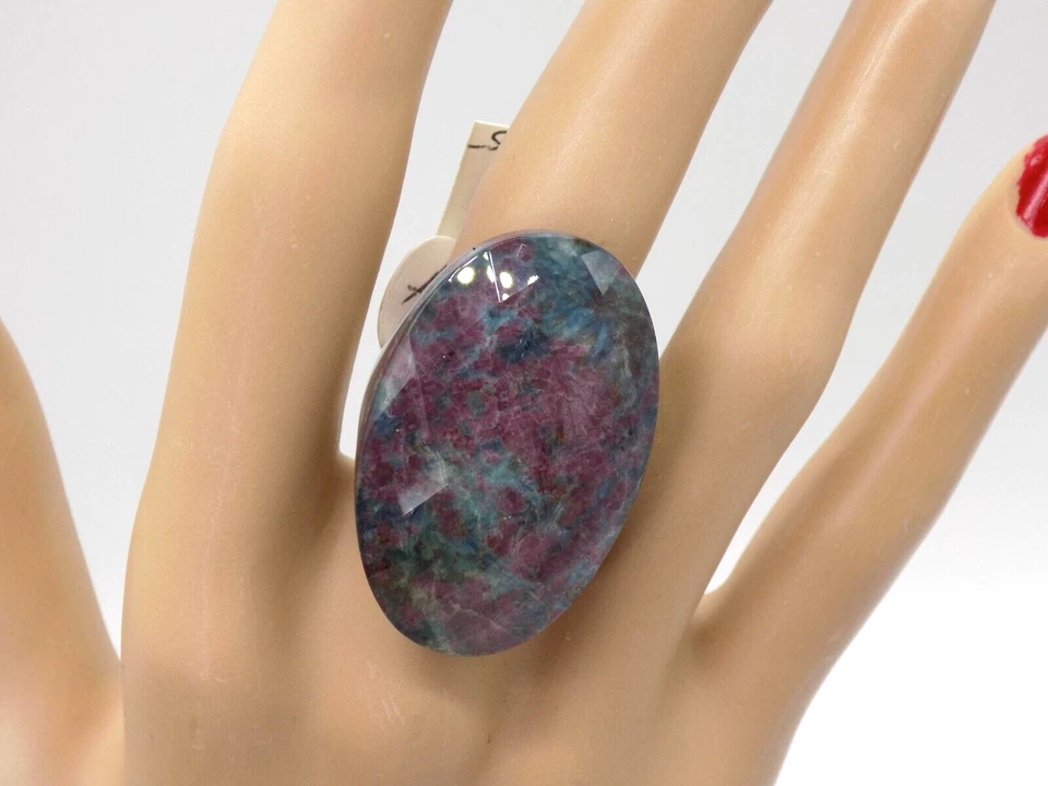 Anillo Colleen López Rubí Natural Zoisita Triple Plata de Ley Talla 5.75 $489  Foto 3 de 4