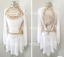 New Ice Figure Skating Dress Figure Skating Dress For Competition white