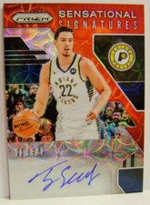 TJ LEAF RC AUTO RED SCOPE SENSATIONAL SIGNATURES PRIZM PANINI BASKETBALL 2019-20