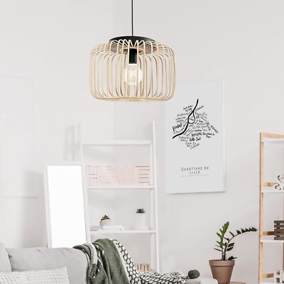 INSPIRE - Hängeleuchte - Pecan - 1 x E27 Max 50 W - Ø 38 cm - Bambus - Metall -