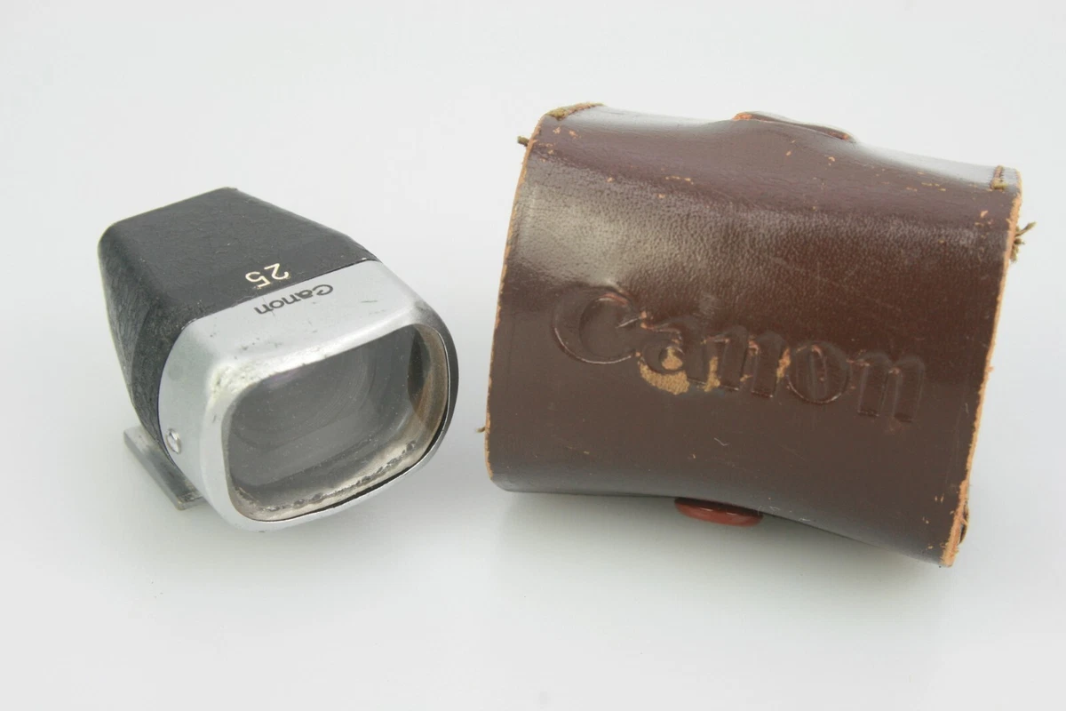 Vintage CANON 25mm VIEWFINDER & Leather Case