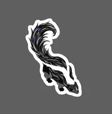 Skunk Sticker Geometric Waterproof Animal Outdoor Wildlife Gift NEW