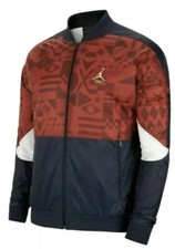 Nike Jordan Jacket Flight Legacy FIBA Olympics CJ9082 451 Blue Red Mens Sz S