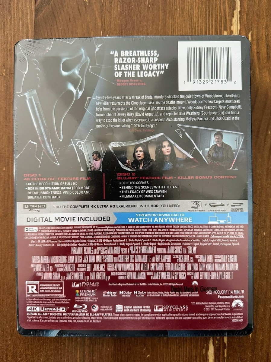 スクリーム 2022年版スチールブック 4K UHD + Blu-ray Amazon.co.jp | スクリーム スチールブック [4K UHD + Blu-ray 日本語