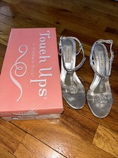 Touch Ups Heels - Kristal Silver Clear Strap Size 7M