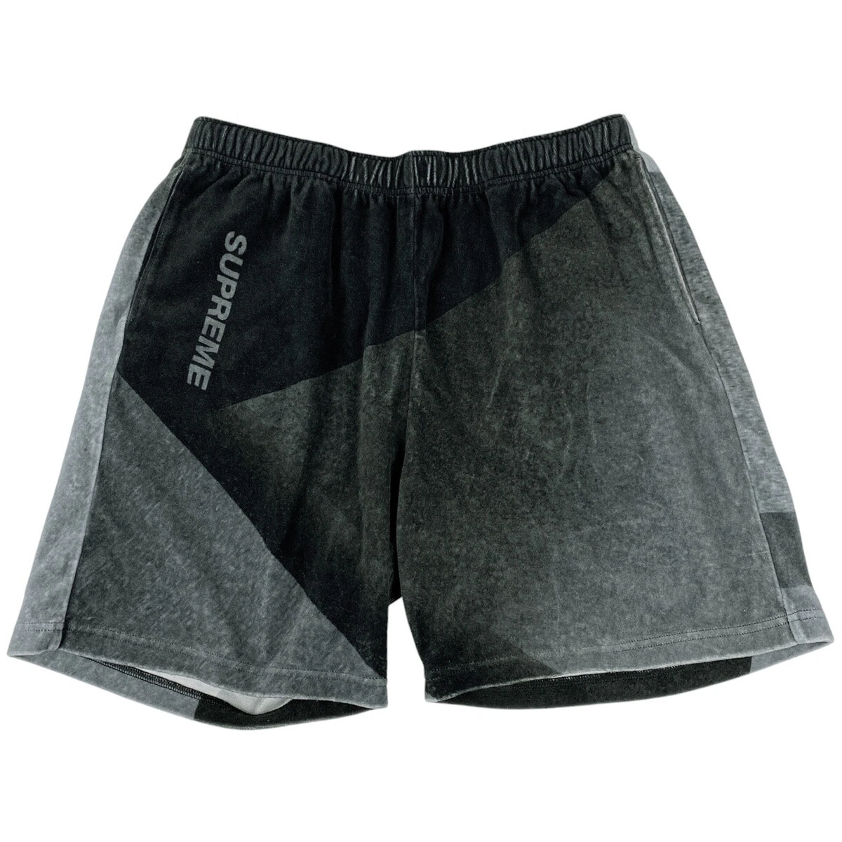 Short short logo suprême coton polyester gris homme