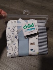 NEW CARTER'S CHILD OF MINE BABY BOY BLUE RECEIVING BLANKETS ANIMALS TRUCKS MORE