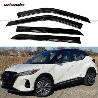 FOR 2018-2024 NISSAN KICKS JDM M STYLE 3D WAVY WINDOW VISOR RAIN GUARD DEFLECTOR