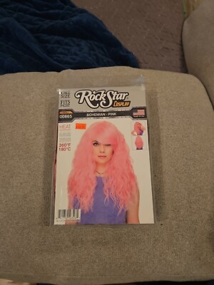 Rockstar Wigs Cosplay Bohemian-pink 00865 One Size Fits Most Heat Resistant
