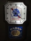 NEW ANTIQUE VTG 60's PABST BLUE RIBBON BEER PENDULUM MOTION CLOCK LIGHT BAR SIGN