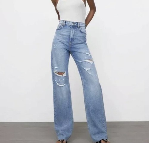 wide leg high rise jeans zara