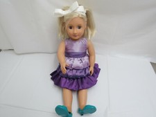 Clearance Our Generation 18" Doll dress Shoes hair bow eyes open close