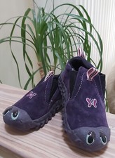 POLLIWALKS KIDS "TOYS FOR FEET" Purple Elastic Slip-On w Suede Upper - Sz 8 -NEW