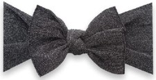 Baby Bling Girl's Shimmer Knot Headband-Black