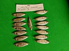 15 - 3/4 oz SHAD Fishing Casting Jigging Slab  Lead Spoons Lures  