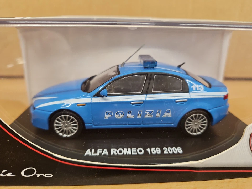 ALFA ROMEO 159 2006 POLICÍA EDISON JUGUETES POR EJEMPLO 1:43 AZUL AZUL Foto 2 de 4