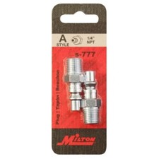 Milton 1/4" NPT A-Style Plug Single Retail Pack