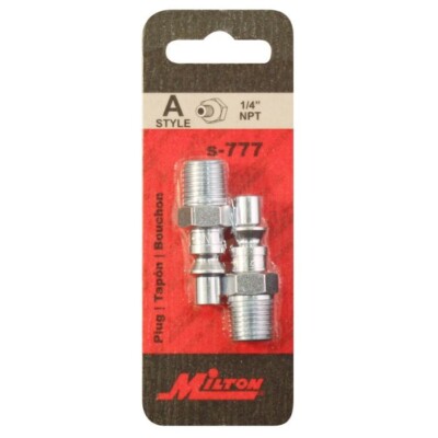 Milton  1/4'' NPT A-Style Plug (Single Retail Pack)