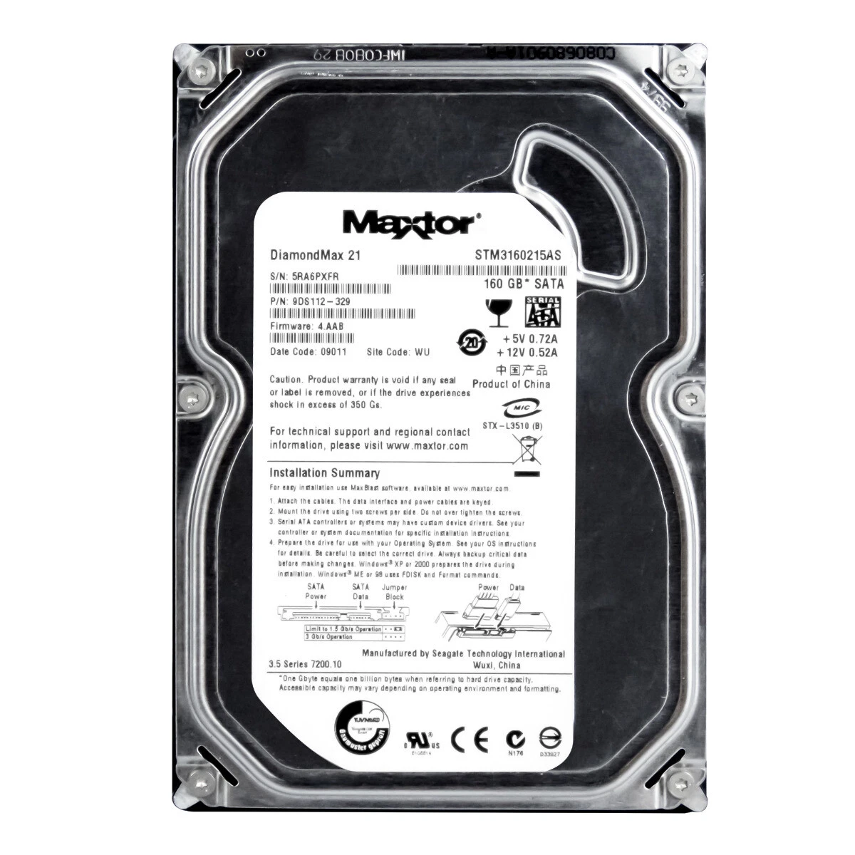 MAXTOR DiamondMax 21 160GB 7.2K 2MB SATA II 3.5