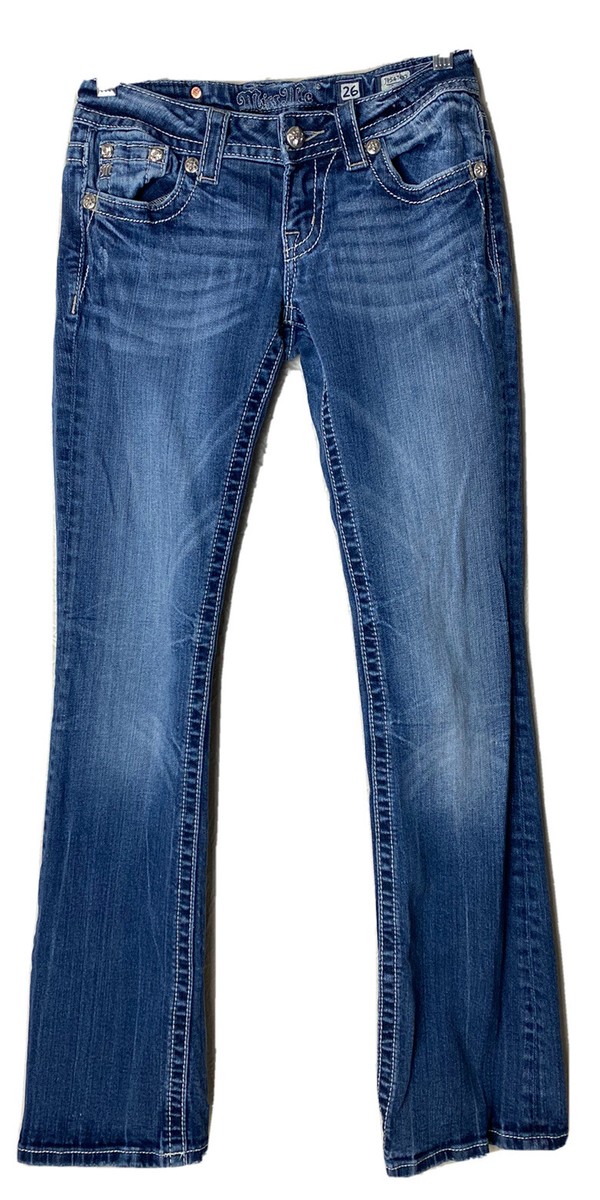Miss Me Size 26 (Actual 26x32) JP5474B2 Bootcut Denim Jeans