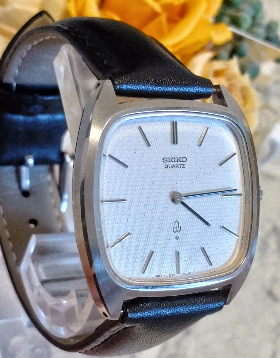 Working item SEIKO Quartz Chariot Men s Watch Square White Dial New Belt Vintage