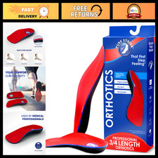 3/4 Length Orthotics Insoles for High Arches & Flat Feet - Pain Relief, Men’s 5-