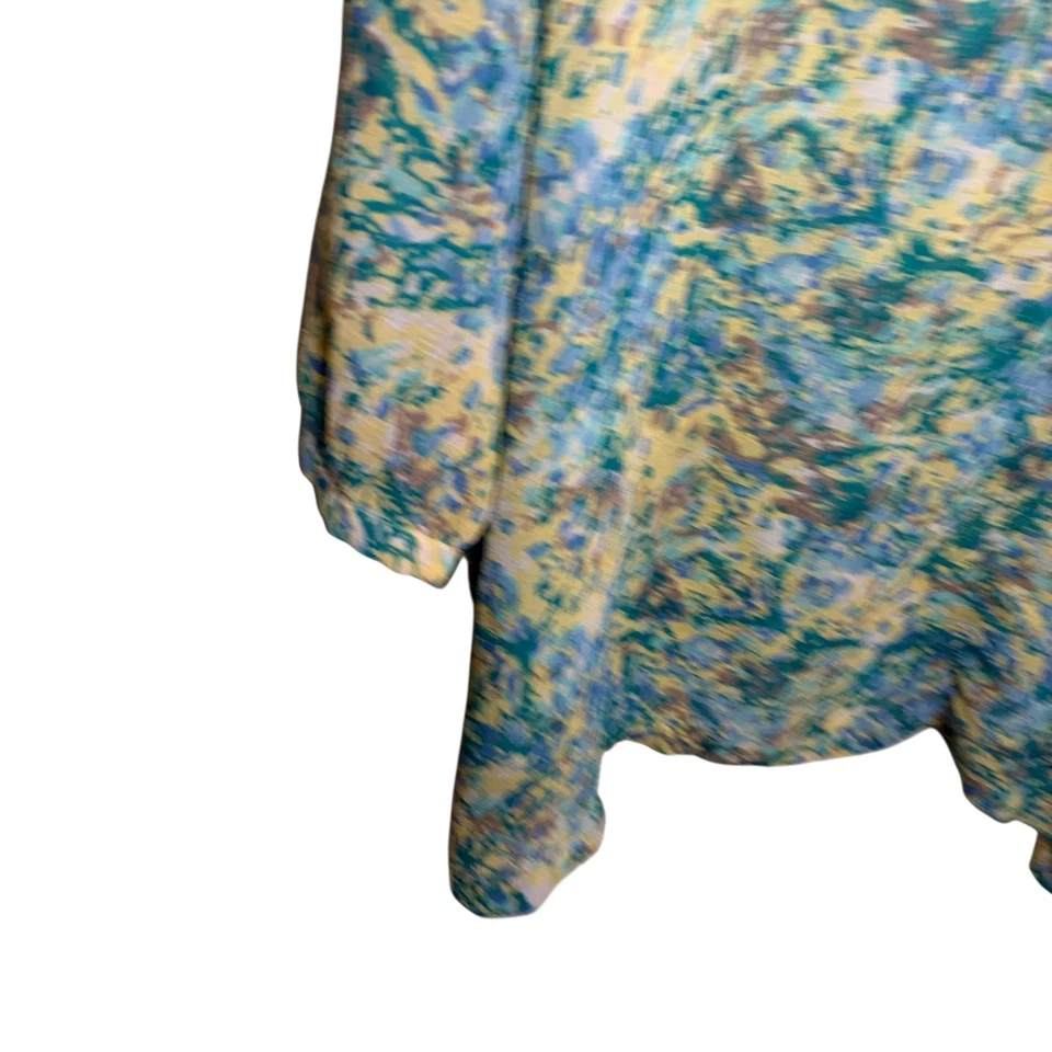 Avenue Blouse Women's 30/32 V-Neck Sheer Popover 3/4 Sleeve Casual Boho - Image 4 of 4