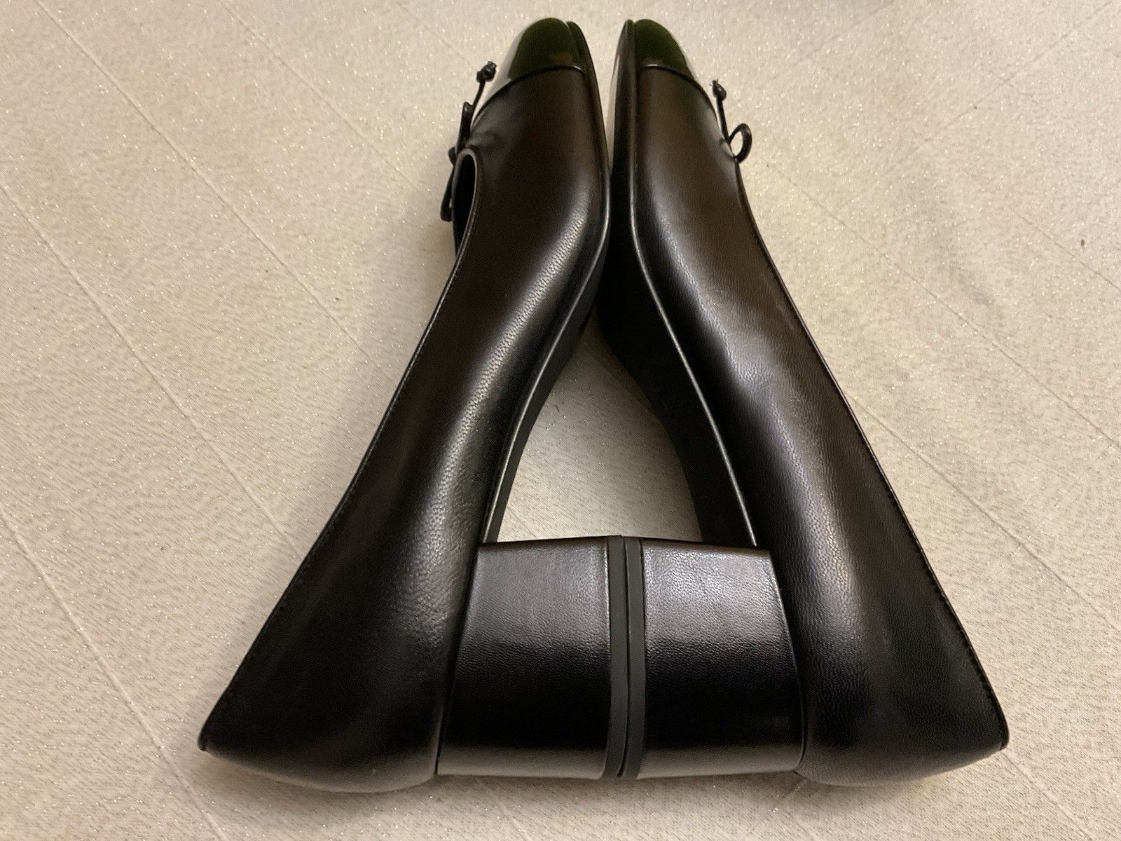 Tory Burch Cap Toe Ballet Pump In Black Leather 7.5 M $325 thumbnail 12