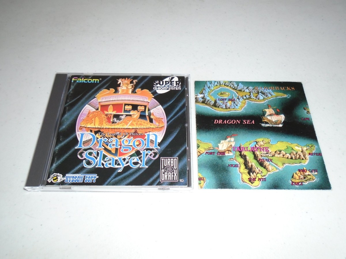 Dragon Slayer The Legend of Heroes w/ map Complete TurboGrafx 16