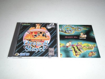 Dragon Slayer The Legend of Heroes w/ map Complete TurboGrafx 16 Super CD-ROM 2